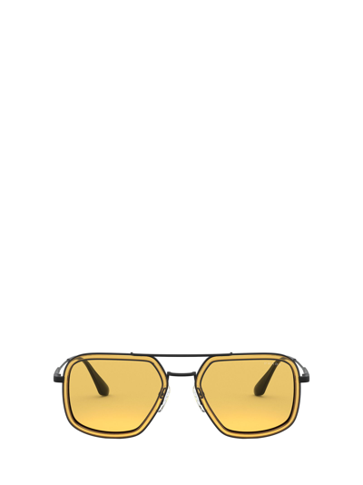 Shop Prada Eyewear Sunglasses In Orange / Gunmetal