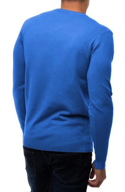Shop X-ray Xray Crewneck Knit Sweater In Royal Blue
