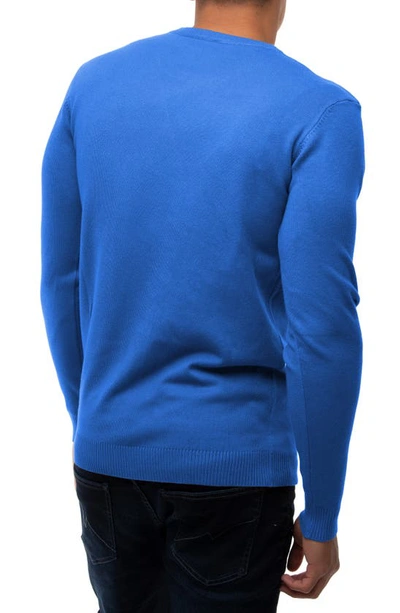 X-ray Crew Neck Knit Sweater In Royal Blue