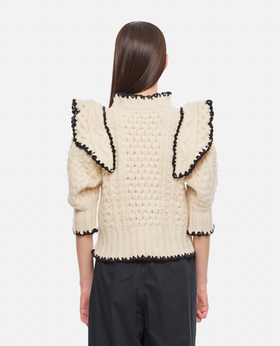 Sea New York Ferdi Fisherman Knits L/slv Sweater In White