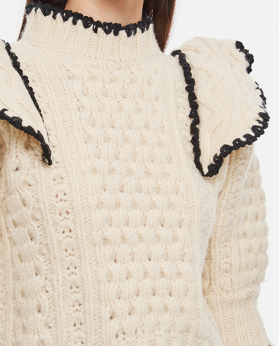Sea New York Ferdi Fisherman Knits L/slv Sweater In White