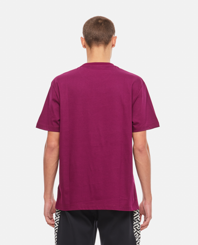Shop Versace Printed T-shirt In Purple