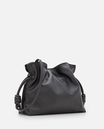 Loewe Leather Flamenco Chain Clutch Bag In Black | ModeSens