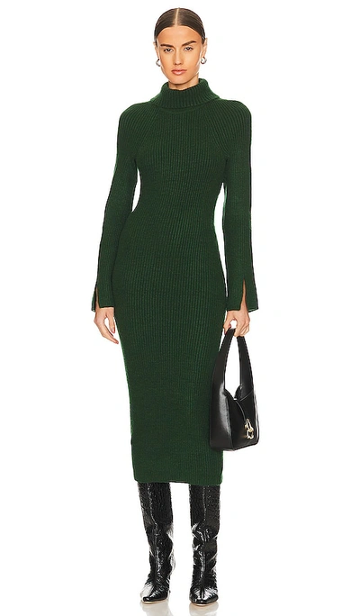 Shop Lovers & Friends Coralie Knit Dress In Dark Green