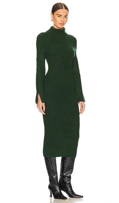 Shop Lovers & Friends Coralie Knit Dress In Dark Green