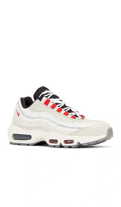 Shop Nike Air Max 95 Se In Light Bone & Habanero Red