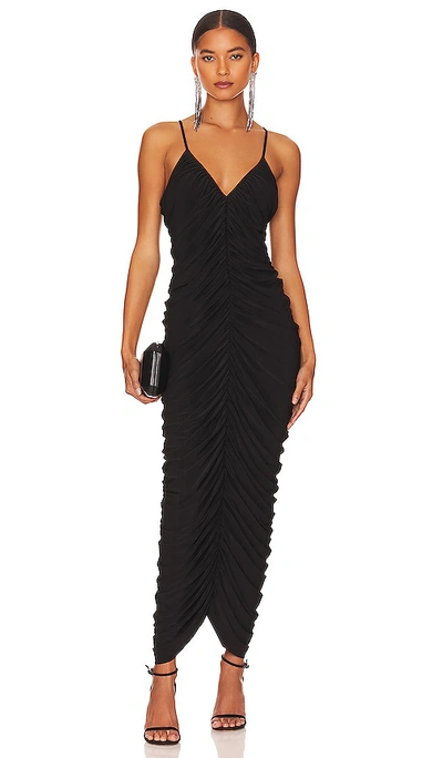 Shop Norma Kamali Slip Diana Gown In Black