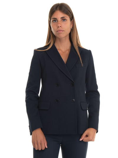 Max Mara Norcia Double Breasted Jacket Blue Woman | ModeSens