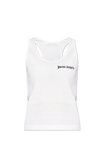 Shop Palm Angels Logo In White