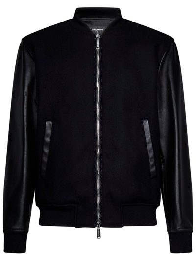 Shop Dsquared2 Ibra Varsity Jacket In Black