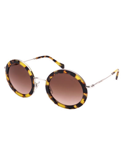 Shop Miu Miu Sunglasses In 7s06s1 Light Havana