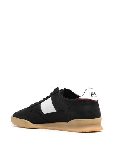 Shop Ps By Paul Smith Contrasting-panel Leather Sneakers In Black