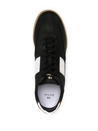 Shop Ps By Paul Smith Contrasting-panel Leather Sneakers In Black