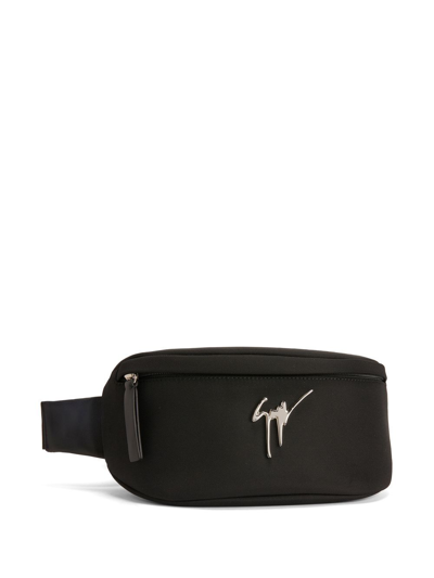 Shop Giuseppe Zanotti Mirto Logo-plaque Belt Bag In Black
