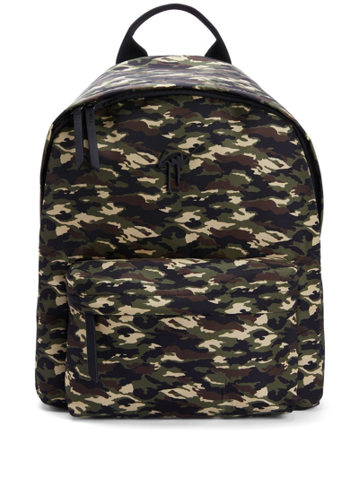 Shop Giuseppe Zanotti Bud Camouflage-print Backpack In Green