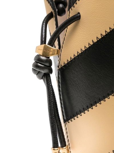 Shop Tory Burch Two-tone Leather Tote Bag In Black