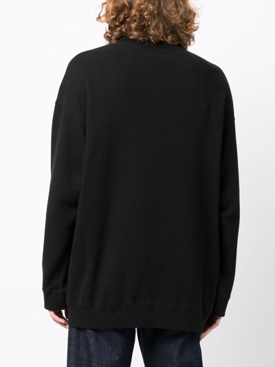 Undercover Printed Cotton-jersey Sweatshirt In Black