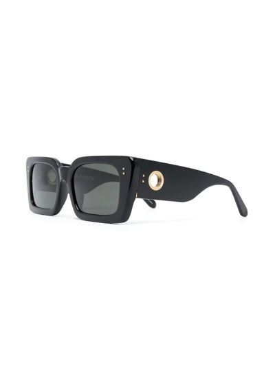 Shop Linda Farrow Nieve Tinted Sunglasses In Black