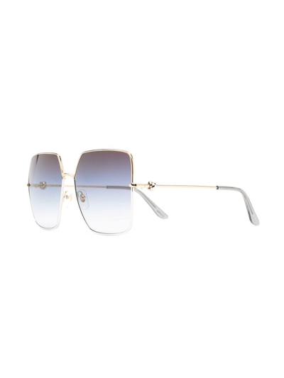 Cartier Oversized-frame Gradient Sunglasses In Gold