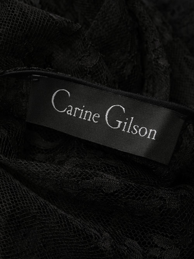 Carine Gilson Long Déshabilllé Nightgown In Black