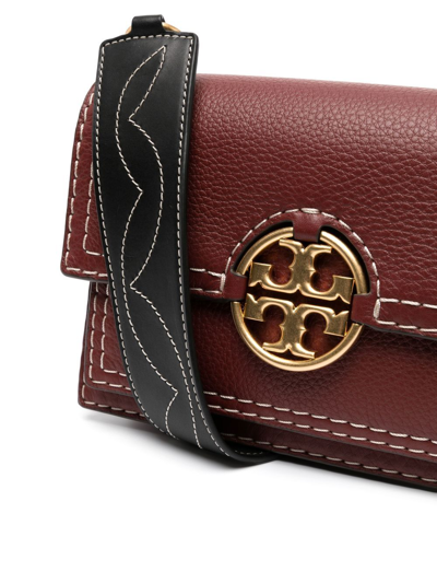 Shop Tory Burch Small Miller Western Flap Shoulder Bag In Red