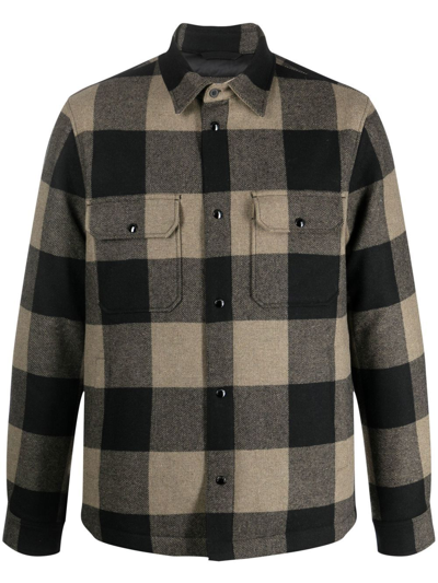 Shop Woolrich Plaid-check Quilted Shirt Jacket In Green