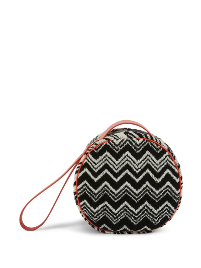 Shop Missoni Keith Chevron-knit Beauty Case In Black
