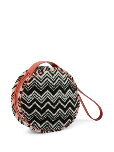 Missoni Keith Chevron-knit Beauty Case In Black