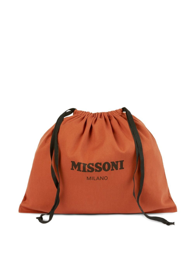 Missoni Keith Chevron-knit Beauty Case In Black