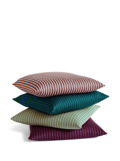 Shop Hay Striped Ribbon Cushion In Red