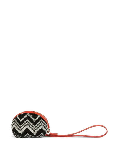 Shop Missoni Zigzag-pattern Coin Case In Black