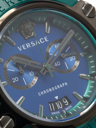 Shop Versace Icon Active 44mm In Blue