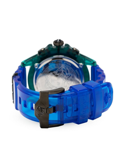 Shop Versace Icon Active 44mm In Blue