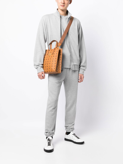Mcm Small Aren Tote Bag In Brown