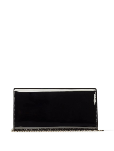Shop Jimmy Choo Emmie Patent Leather Clutch Bag In Black