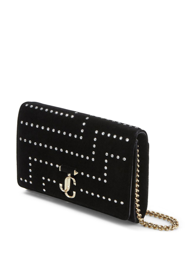 Shop Jimmy Choo Avenue Stud-embellished Clutch In Black