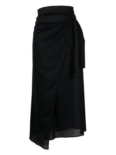 Shop Eres High-waisted Beach Skirt In Black
