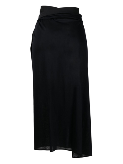 Shop Eres High-waisted Beach Skirt In Black