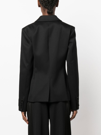 Shop Lanvin Single-breasted Tailored Jacket In Black