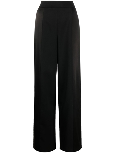 Shop Lanvin Tuxedo Straight-leg Trousers In Black