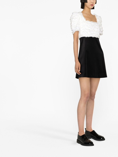 Shop Vivetta Ruffle-detail Minidress In Black