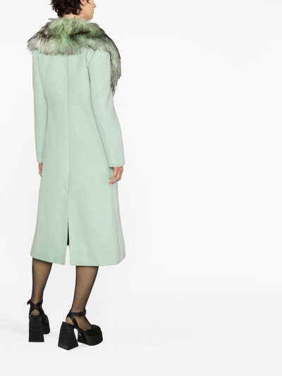 Shop Vivetta Faux-fur Coat In Green