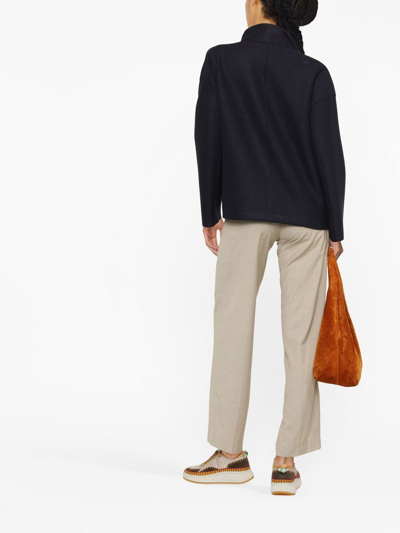 Harris Wharf London Double-breasted Wool Jacket In Blue