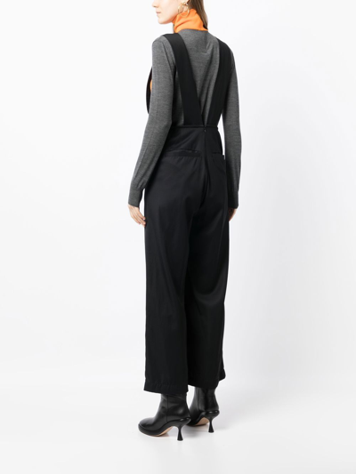 Shop Plan C Deep V-neck Jumpsuit In Black