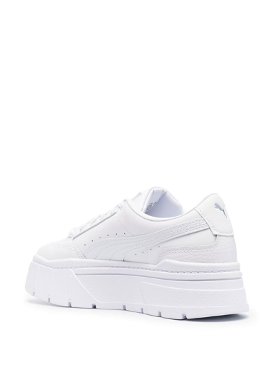 Shop Puma Mayze Stack Platform Sneakers In White