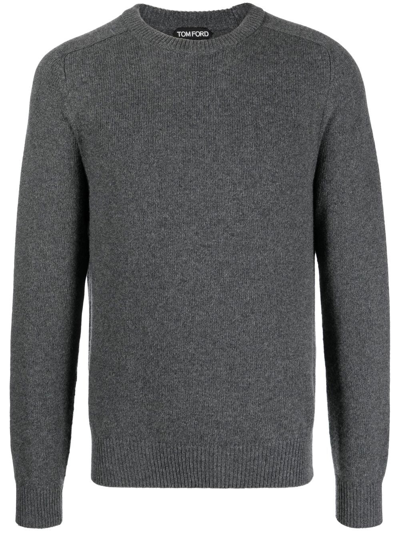 Shop Tom Ford Cashmere Knitted Jumper In Grey