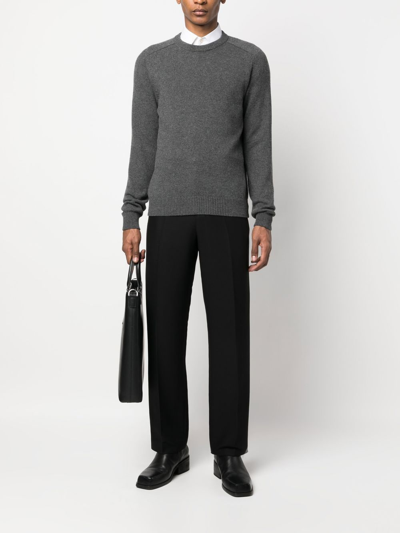 Tom Ford Cashmere Knitted Jumper In Grey