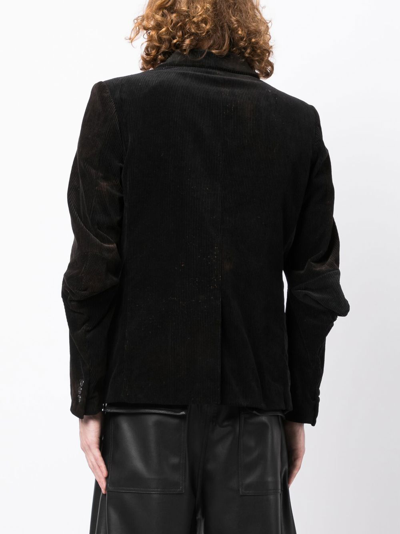 Shop Black Comme Des Garçons Single-breasted Corduroy Blazer In Black