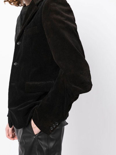 BLACK COMME DES GARÇONS SINGLE-BREASTED CORDUROY BLAZER 