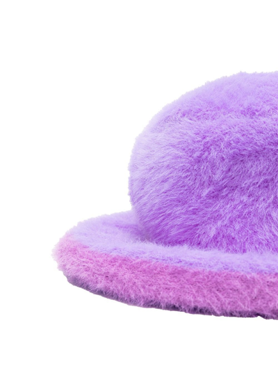 Shop Jacquemus Le Bob Neve Bucket Hat In Purple